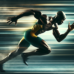 Usain Bolt sprinting